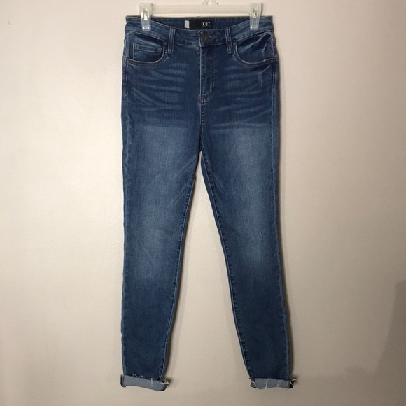 Kut from the Lloyd skinny denim jeans with fold up ankle size 2 - Picture 1 of 12